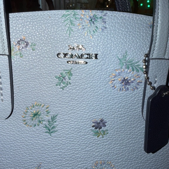 Coach Floral Satchel - Light Gray and Black - Picture 3 of 3